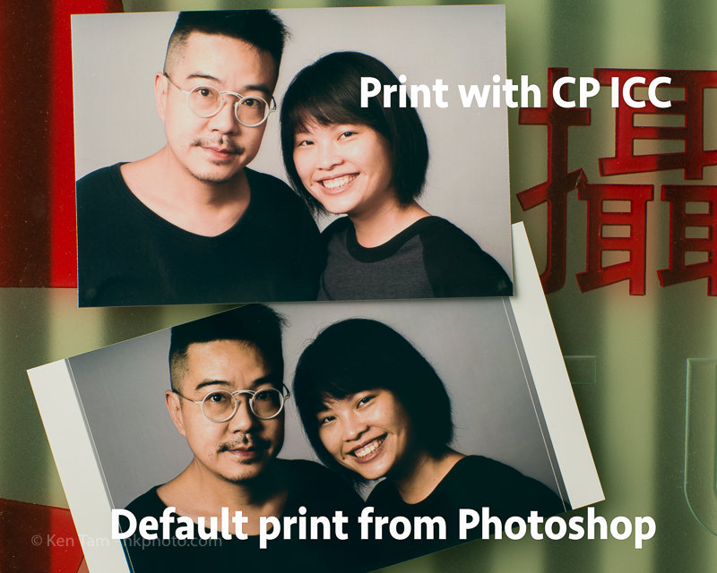 Print out put compare with and without our CP ICC